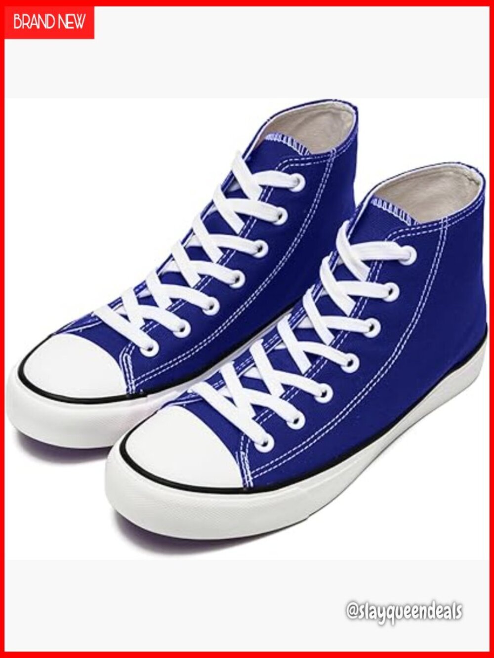 High Top Canvas Sneakers Lace Up Comfortable Unisex Fashion Walking Shoes